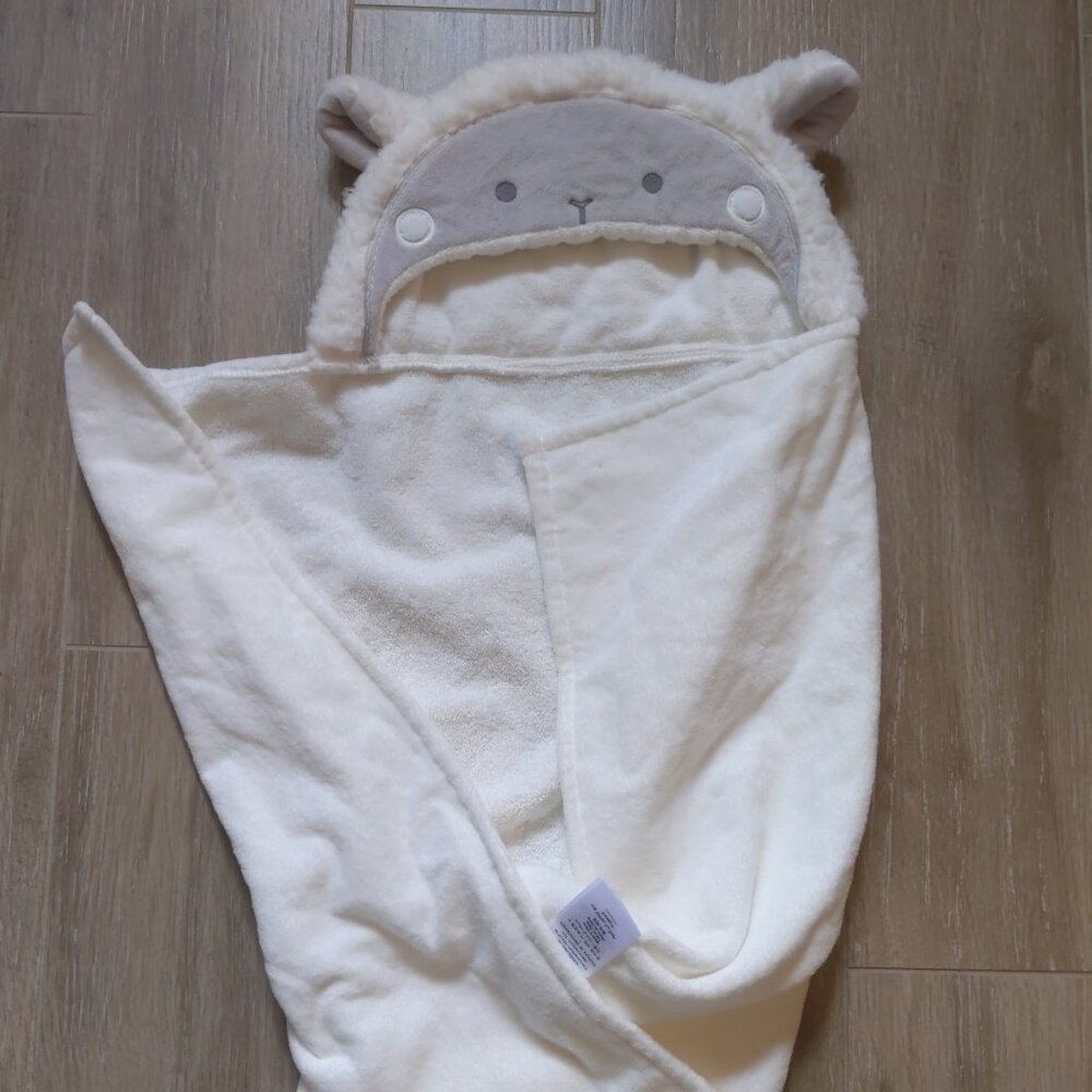 Pottery Barn Kids Faux-Fur Animal Baby Hooded Lamb Towel